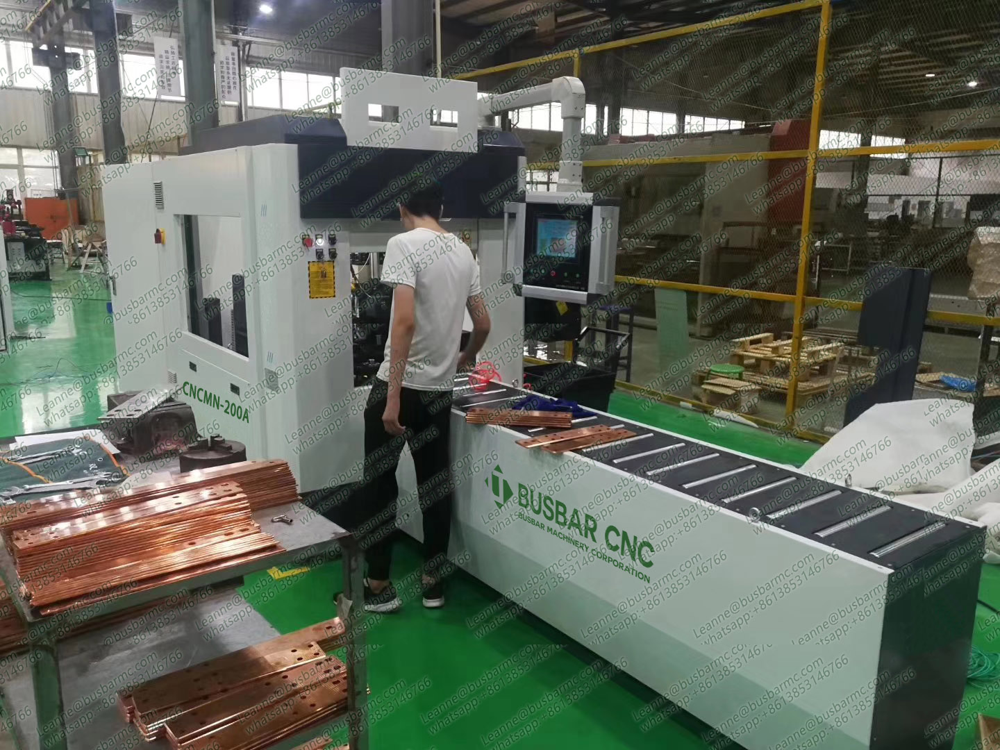 CNCDMN-200A CNC數控銅排銑角機 | 台灣電力匯流排導角修邊機 | 變壓器銅條精密加工